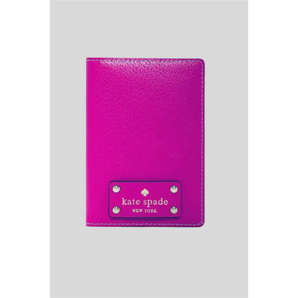 Kate Spade Fuchsia Leather Travel Wallet in Pink